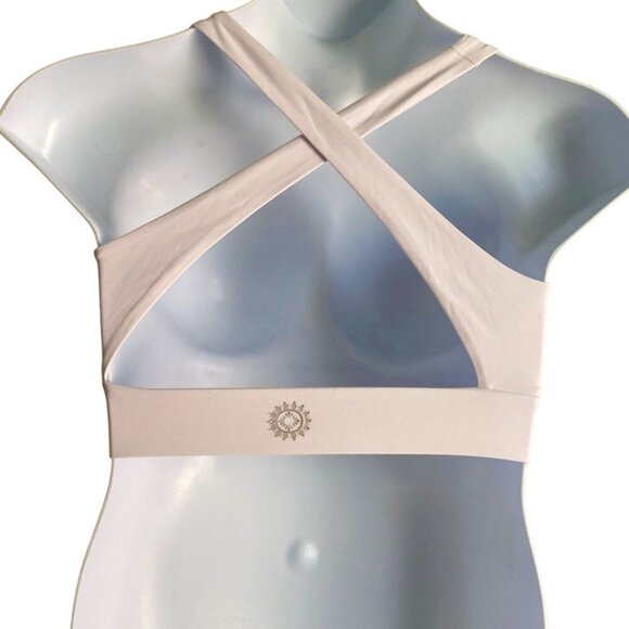 Brisas White Sports Bra Cross Back Women's 1X NEW - Picture 2 of 7